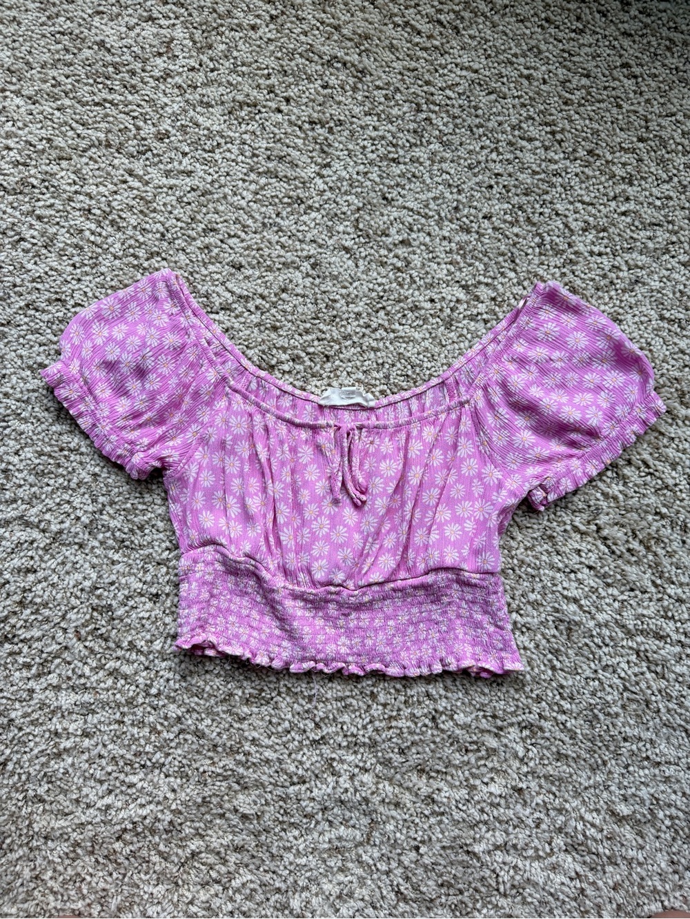 Pink Rose Daisy Top